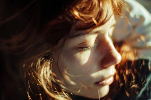 The image shows a close-up view of a person with long hair, emphasizing the intricate details of their hair strands and texture. The persons face is not visible, showcasing only the long, flowing hair.