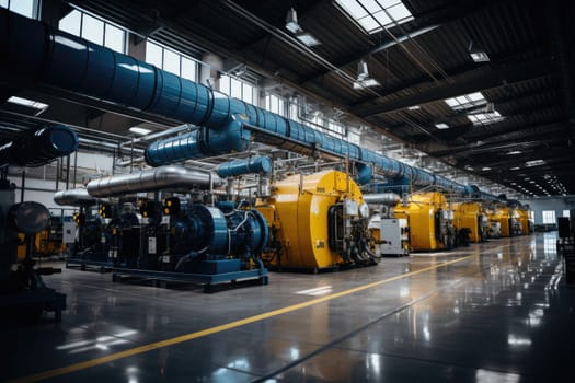 inside factory show mechanical room professional photography