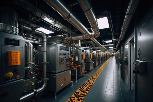 inside factory show mechanical room professional photography