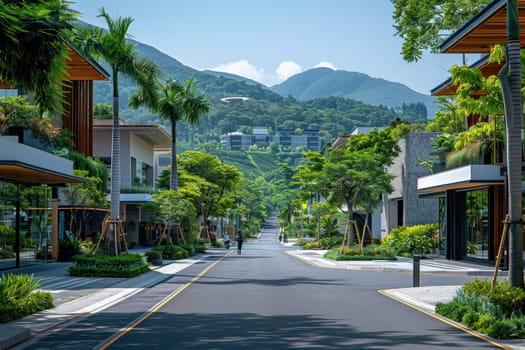 Intersection of streets in a modern urban area professional photography