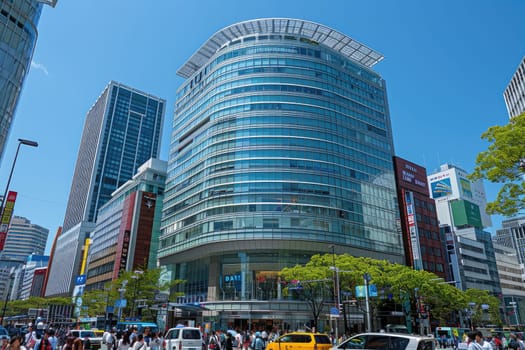 Intersection of streets in a modern urban area professional photography