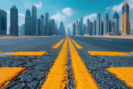Intersection of streets in a modern urban area professional photography