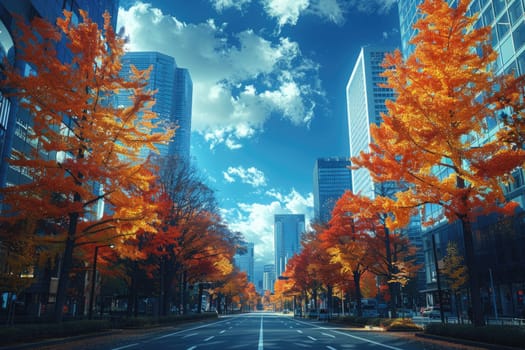 Intersection of streets in a modern urban area professional photography