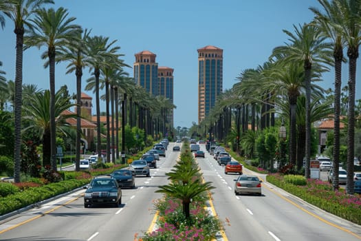 Intersection of streets in a modern urban area professional photography