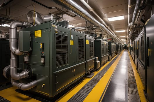 inside factory show mechanical room professional photography