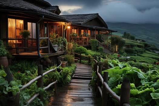 luxury homestay on a hilltop with views of green tea plantations inspiration ideas