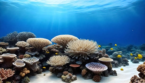 AI generated of a coral reef with an underwater view of an underwater scene