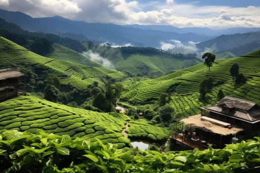 luxury homestay on a hilltop with views of green tea plantations inspiration ideas