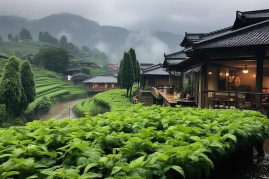 luxury homestay on a hilltop with views of green tea plantations inspiration ideas