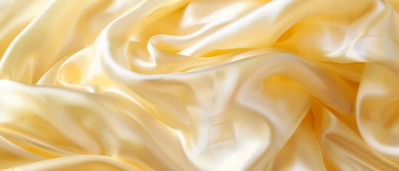 Warm shades of golden yellow intermingle with creamy whites, forming a graceful flow of winding forms reminiscent of liquid gold on canvas