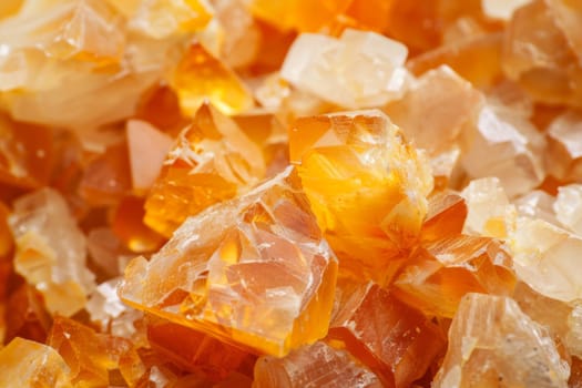 A mound of yellow and white crystals piled together. The crystals are of varying sizes and shapes, forming a unique and striking composition. The colors contrast beautifully against each other, creating an eye-catching display.