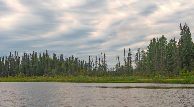 Scudding Stratus Cloud Zooming Across the Sky on Whitefish Lake in Manitoba
