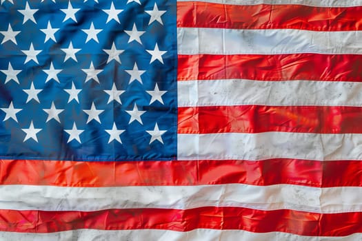 An American flag featuring red, white, and blue stars in a patriotic and symbolic display.