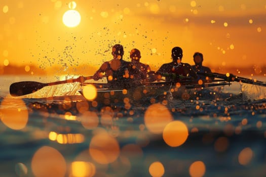 A group of people rides atop a boat, enjoying the ocean breeze and the sound of waves crashing against the hull.