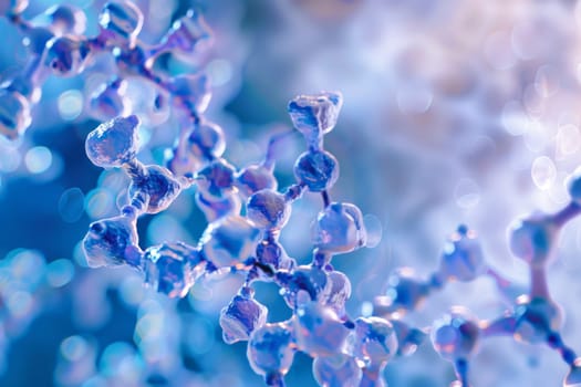 This close-up shot showcases a dense cluster of vibrant blue flowers, each delicate petal radiating a vivid hue. The intricate details of the blossoms are highlighted, offering a captivating view of natures beauty up close.