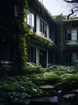 abandoned hospital exterior