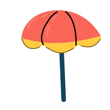 Umbrella Beach Icon Illustration. Summer Parasol. Vector illustration isolated.