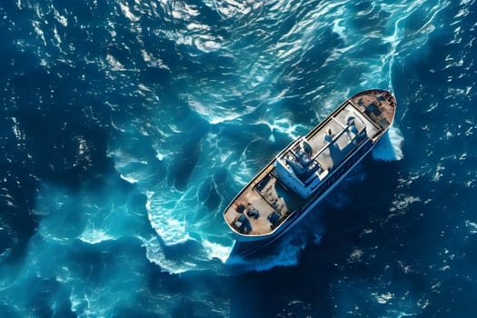 sunken ship wreck resting on the ocean floor
