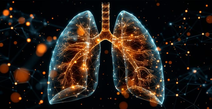 Medicine concept, healthy lungs AI generated image