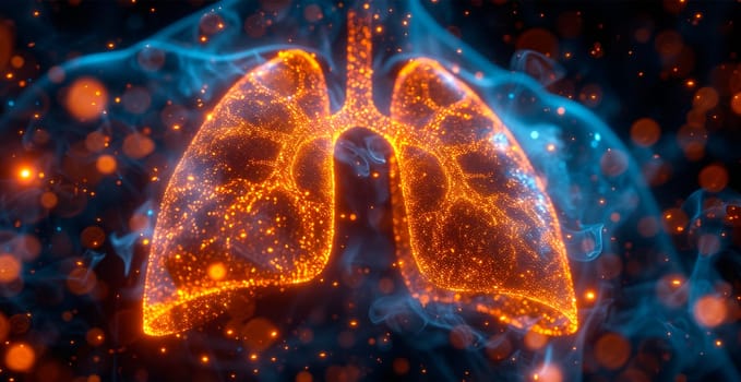 Medicine concept, healthy lungs AI generated image