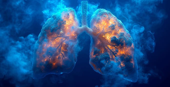 Medicine concept, healthy lungs AI generated image
