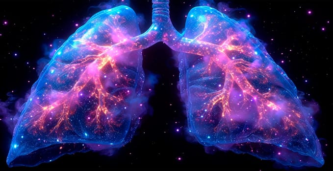 Medicine concept, healthy lungs AI generated image