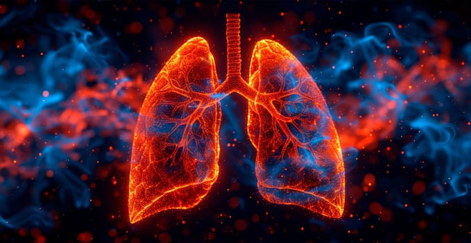 Medicine concept, healthy lungs AI generated image