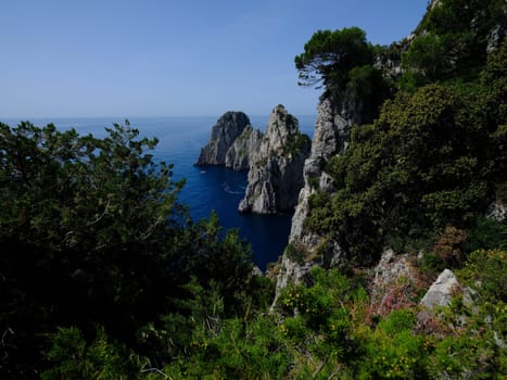 Seaside from Capri, island near Napoli,Italy