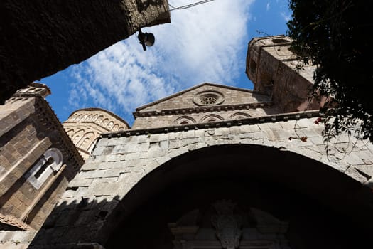 Ancient medieval streets of Caserta Vecchia. Italy