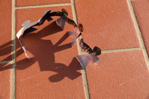 turn around of paper figure backround,wallpaper
