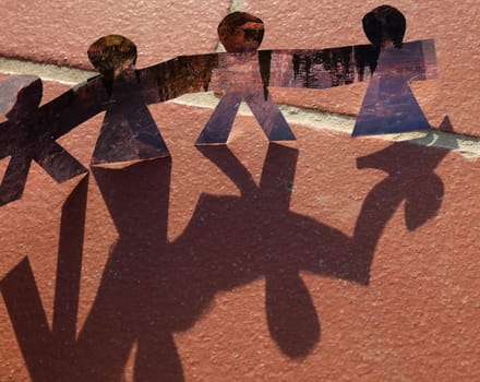 turn around of paper figure backround,wallpaper
