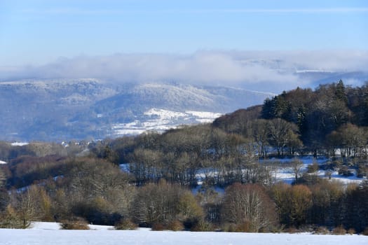 Winter landscape in the beautiful Rhön