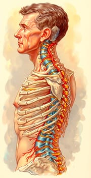 Medicine concept, spine treatment, private paid clinic AI generated image