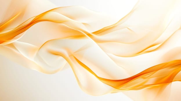 A close up of a yellow and orange flowing fabric