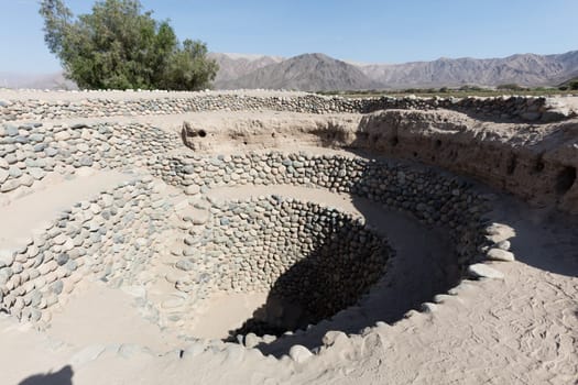 Entrance to the Cantalloc aueduct, Nazca, Peru