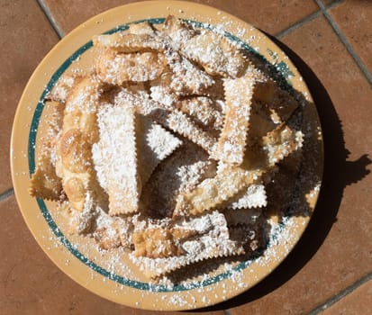chiacchiere, a traditional fried neapolitan carnival pastry