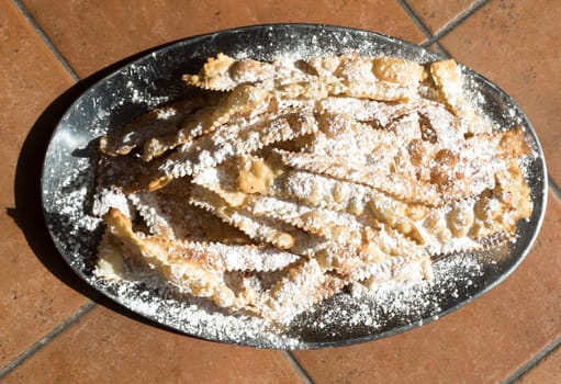 chiacchiere, a traditional fried neapolitan carnival pastry
