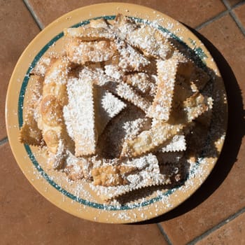 chiacchiere, a traditional fried neapolitan carnival pastry