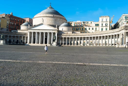 San Francesco di Paola, church Plebiscito Square in Naples, Italy