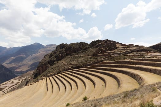 Terraced circular depressions at Moray in Peru