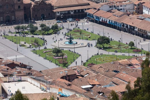 View of Cuzco  from  Fortress of Saqsaywaman, Peru
