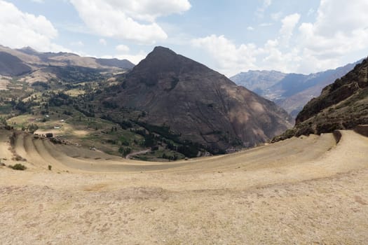 Terraced circular depressions at Moray in Peru