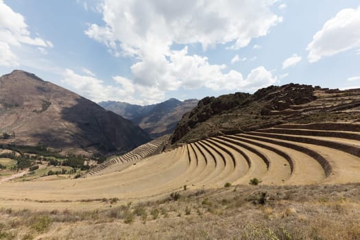 Inca circular terraces at Moray (agricultural experiment station), Peru, South America