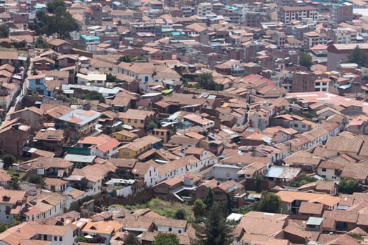 View of Cuzco  from  Fortress of Saqsaywaman, Peru