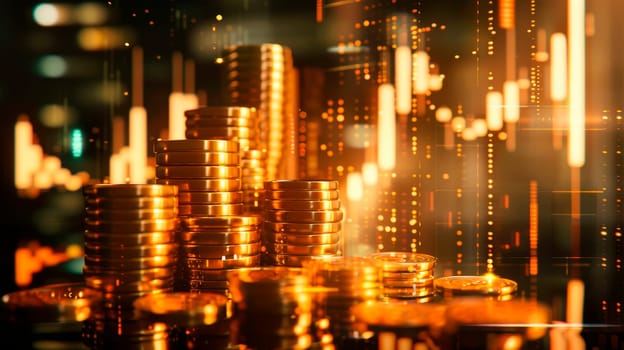 Economy trends background for business idea. Abstract finance background. AI generated