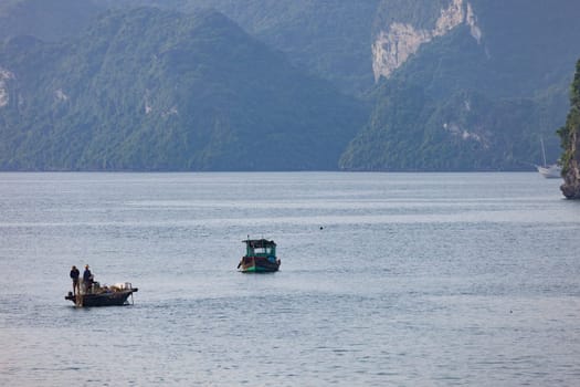 Halong bay in Vietnam. UNESCO World Heritage Site.
