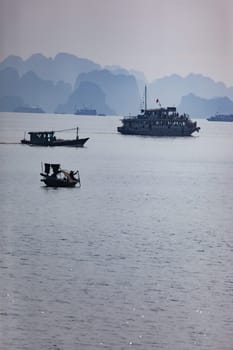 Halong bay in Vietnam. UNESCO World Heritage Site.