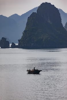 Halong bay in Vietnam. UNESCO World Heritage Site.