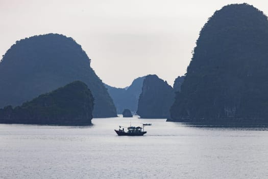 Halong bay in Vietnam. UNESCO World Heritage Site.