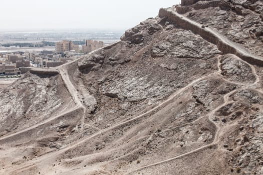 tower of silence , Yazd, Zoroastrian tradition considered a dead body to be nasu, unclean. To preclude the pollution of earth or fire  the bodies of the dead are placed a top a dakhma and so exposed to the sun and to scavenging bird